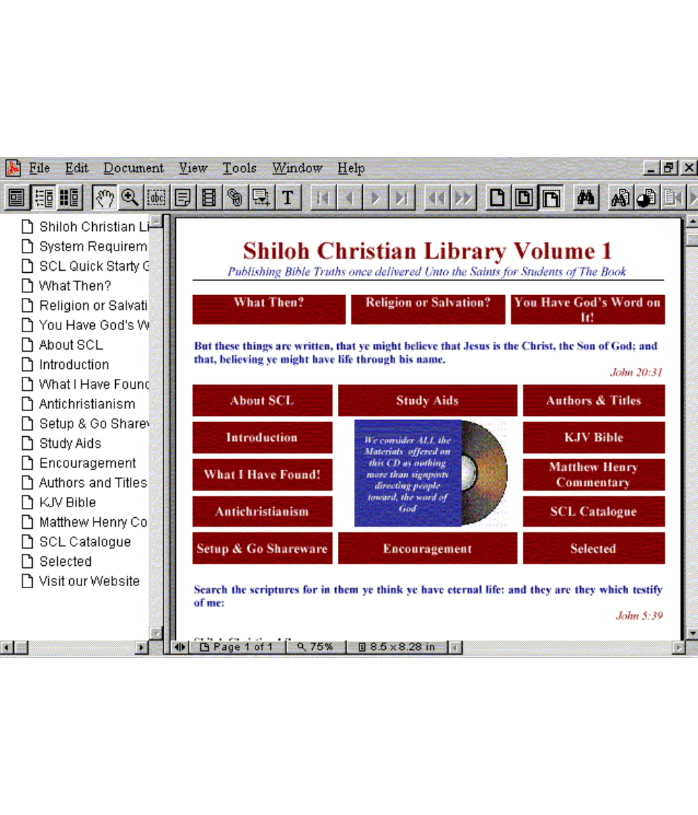 Shiloh Christian Library Volume 1 71 Online Bible